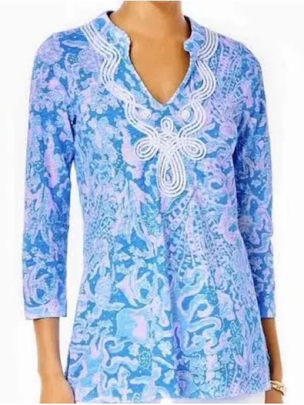 Lilly Pulitzer Kaia Knit Tunic Sea What I Sea Top